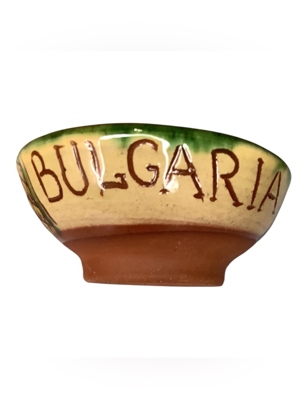 Set of 2 Handmade Bulgarian Pottery Bowls Glazed Clay Folk Art Vintage Decor - Picture 3 of 11